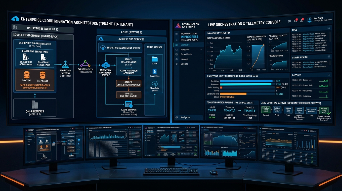 Enterprise Cloud Migration Telemetry & Zero-Downtime Orchestration